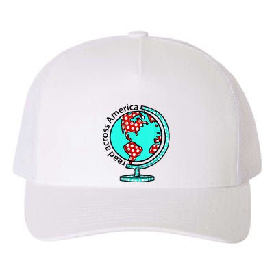 Reads Across That America Reading Lover Teacher Reader Yupoong Adult 5-Panel Trucker Hat