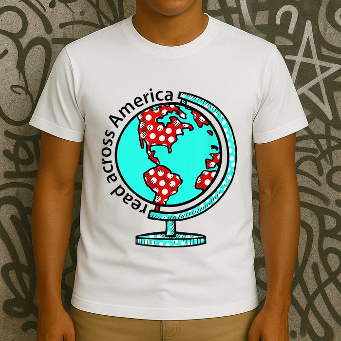 Reads Across That America Reading Lover Teacher Reader T-Shirt
