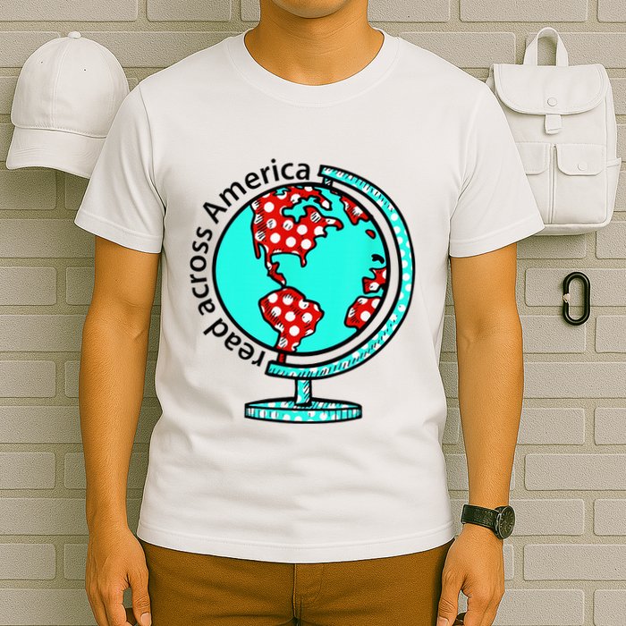 Reads Across That America Reading Lover Teacher Reader T-Shirt