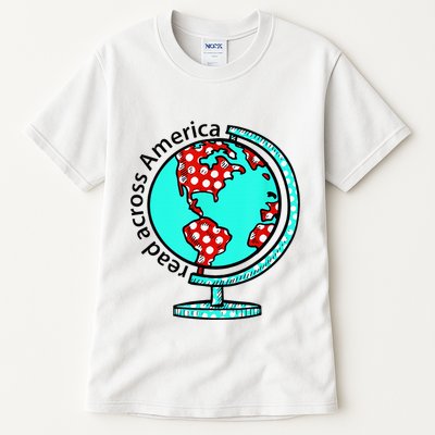 Reads Across That America Reading Lover Teacher Reader Tall T-Shirt