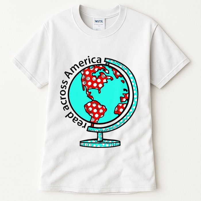Reads Across That America Reading Lover Teacher Reader Tall T-Shirt