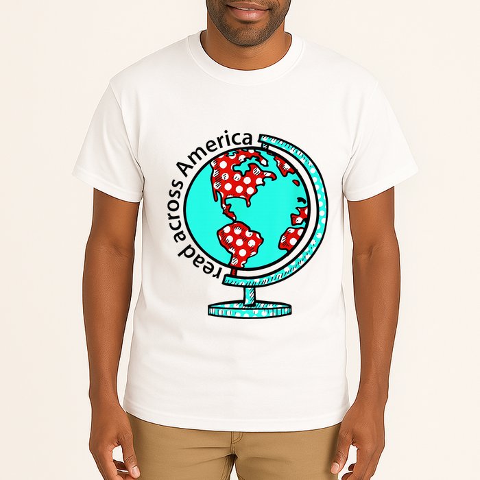 Reads Across That America Reading Lover Teacher Reader Tall T-Shirt