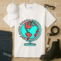 Reads Across That America Reading Lover Teacher Reader Tall T-Shirt