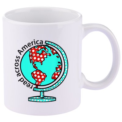 Reads Across That America Reading Lover Teacher Reader 11oz C Handle Ceramic Mug