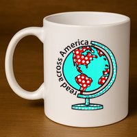 Reads Across That America Reading Lover Teacher Reader 11oz C Handle Ceramic Mug