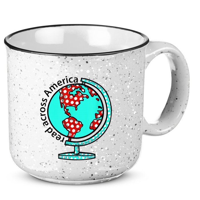 Reads Across That America Reading Lover Teacher Reader 15oz Campfire Ceramic Mug