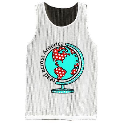 Reads Across That America Reading Lover Teacher Reader Mesh Reversible Basketball Jersey Tank
