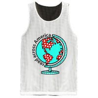 Reads Across That America Reading Lover Teacher Reader Mesh Reversible Basketball Jersey Tank