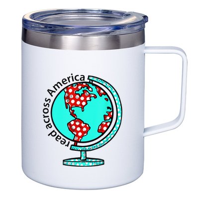 Reads Across That America Reading Lover Teacher Reader 12oz Stainless Steel Coffee Mug