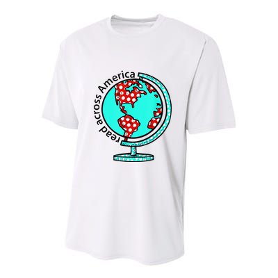 Reads Across That America Reading Lover Teacher Reader Youth Performance Sprint T-Shirt