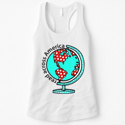 Reads Across That America Reading Lover Teacher Reader Womens Tank Top