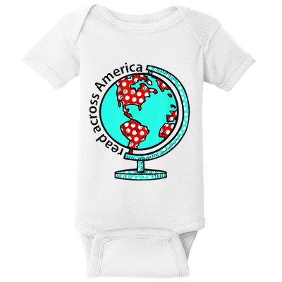 Reads Across That America Reading Lover Teacher Reader Baby Bodysuit