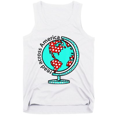 Reads Across That America Reading Lover Teacher Reader Tank Top