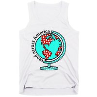 Reads Across That America Reading Lover Teacher Reader Tank Top