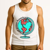 Reads Across That America Reading Lover Teacher Reader Tank Top