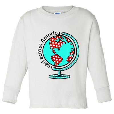 Reads Across That America Reading Lover Teacher Reader Toddler Long Sleeve Shirt