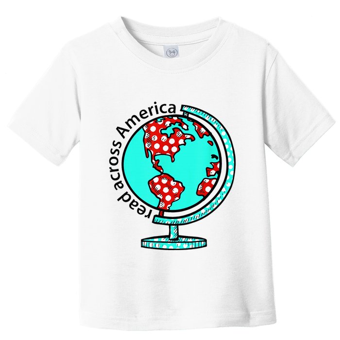 Reads Across That America Reading Lover Teacher Reader Toddler T-Shirt