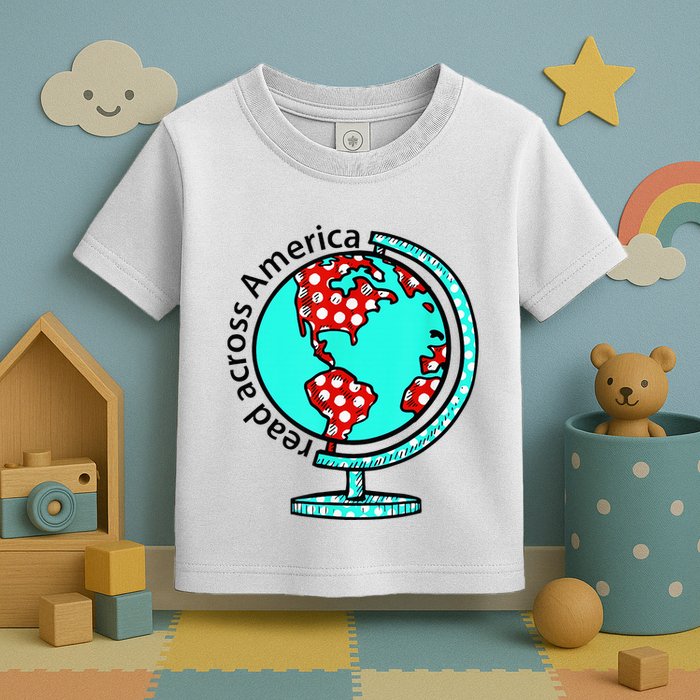 Reads Across That America Reading Lover Teacher Reader Toddler T-Shirt