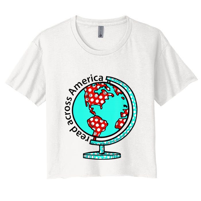 Reads Across That America Reading Lover Teacher Reader Crop Top