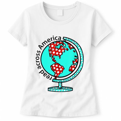 Reads Across That America Reading Lover Teacher Reader Womens T-Shirt
