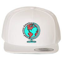Reads Across That America Reading Lover Teacher Reader Wool Snapback Cap