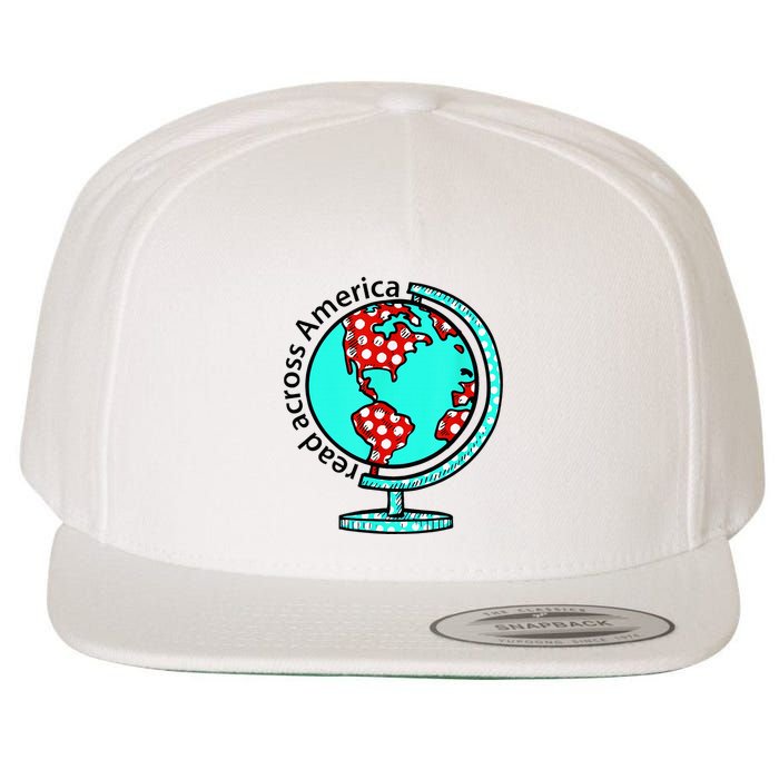 Reads Across That America Reading Lover Teacher Reader Wool Snapback Cap