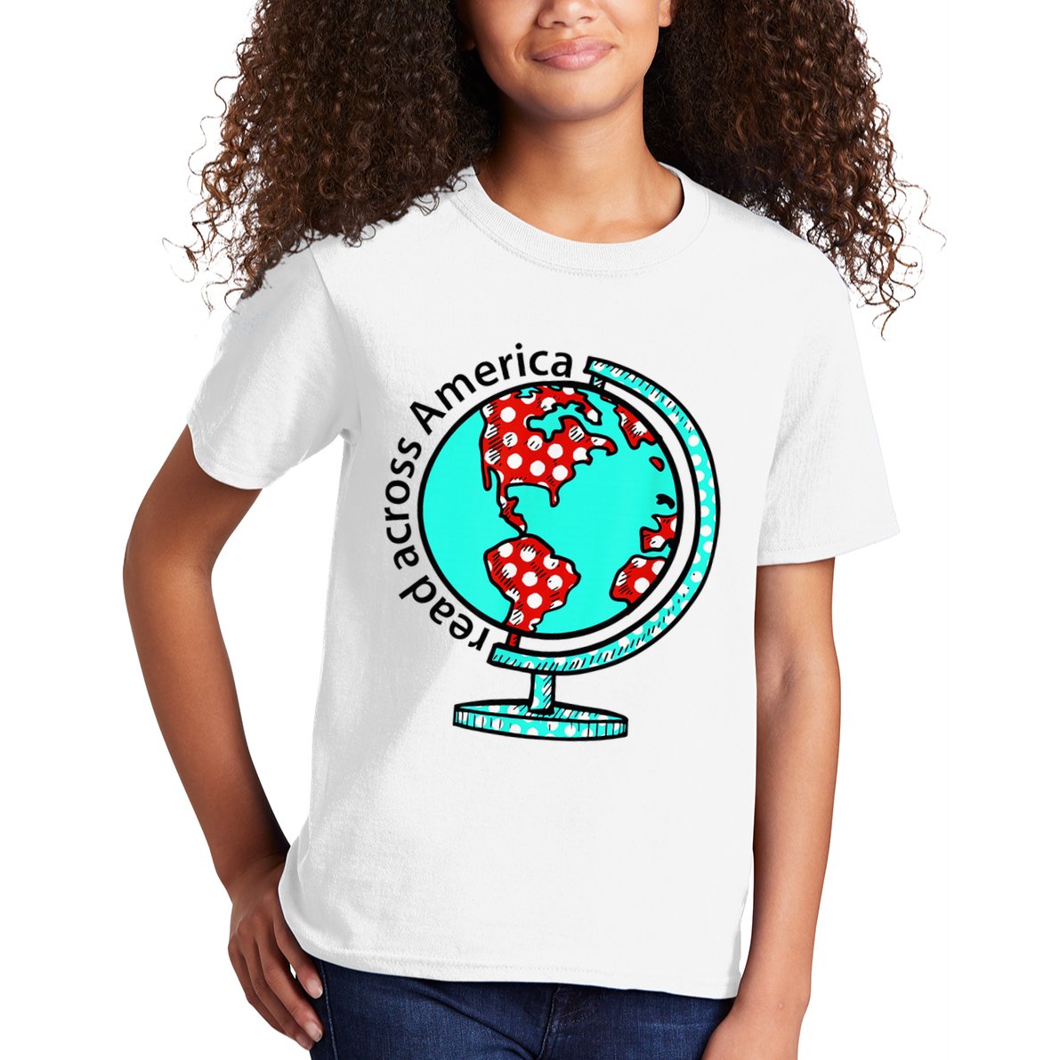 Reads Across That America Reading Lover Teacher Reader Kids T-Shirt