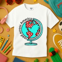 Reads Across That America Reading Lover Teacher Reader Kids T-Shirt