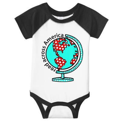 Reads Across That America Reading Lover Teacher Reader Infant Baby Jersey Bodysuit