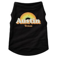 Retro Austin Texas Tx Vintage 70s Rainbow Design Doggie Tank