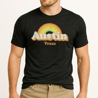 Retro Austin Texas Tx Vintage 70s Rainbow Design Performance Shirt