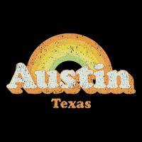 Retro Austin Texas Tx Vintage 70s Rainbow Design Hoodie