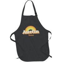 Retro Austin Texas Tx Vintage 70s Rainbow Design Apron