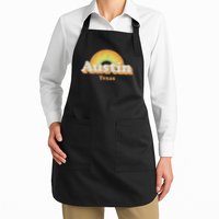 Retro Austin Texas Tx Vintage 70s Rainbow Design Apron
