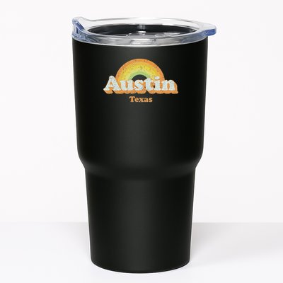 Retro Austin Texas Tx Vintage 70s Rainbow Design Tumbler
