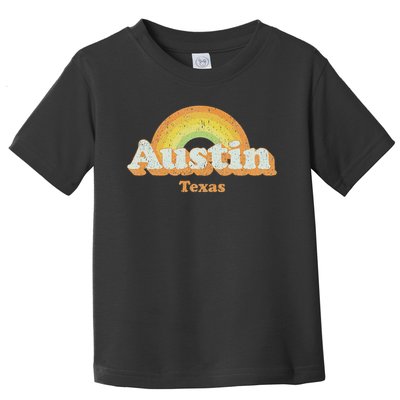 Retro Austin Texas Tx Vintage 70s Rainbow Design Toddler T-Shirt