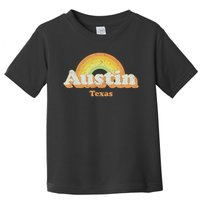 Retro Austin Texas Tx Vintage 70s Rainbow Design Toddler T-Shirt