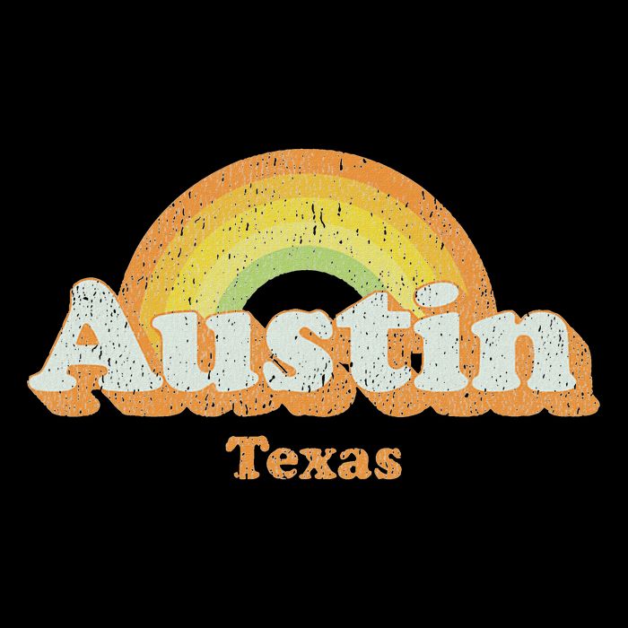 Retro Austin Texas Tx Vintage 70s Rainbow Design Toddler T-Shirt