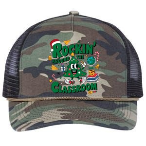 Rockin Around The Classroom Christmas Holiday Xmas Retro Rope Trucker Hat Cap