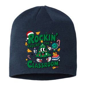 Rockin Around The Classroom Christmas Holiday Xmas Sustainable Beanie