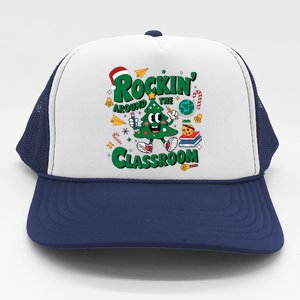 Rockin Around The Classroom Christmas Holiday Xmas Trucker Hat