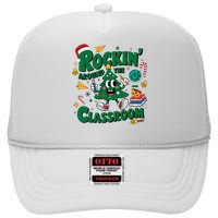 Rockin Around The Classroom Christmas Holiday Xmas High Crown Mesh Back Trucker Hat