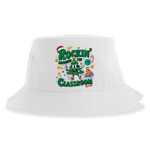 Rockin Around The Classroom Christmas Holiday Xmas Sustainable Bucket Hat