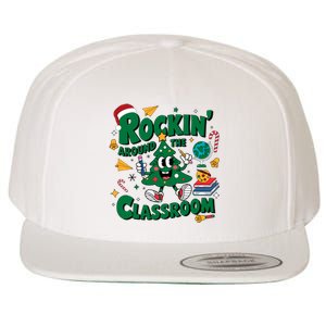 Rockin Around The Classroom Christmas Holiday Xmas Wool Snapback Cap