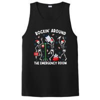 Rockin Around The Emergency Room Skeleton Er Nurse Xmas PosiCharge Competitor Tank