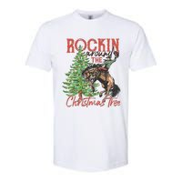 Rocking Around The Christmas Tree Christmas Cowboy Horse Softstyle CVC T-Shirt