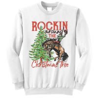 Rocking Around The Christmas Tree Christmas Cowboy Horse Sweatshirt