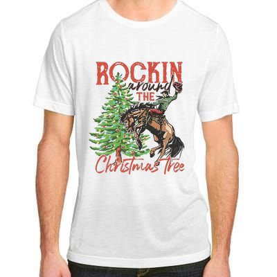 Rocking Around The Christmas Tree Christmas Cowboy Horse Adult ChromaSoft Performance T-Shirt