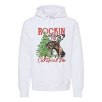 Rocking Around The Christmas Tree Christmas Cowboy Horse Premium Hoodie