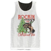 Rocking Around The Christmas Tree Christmas Cowboy Horse Mesh Reversible Basketball Jersey Tank